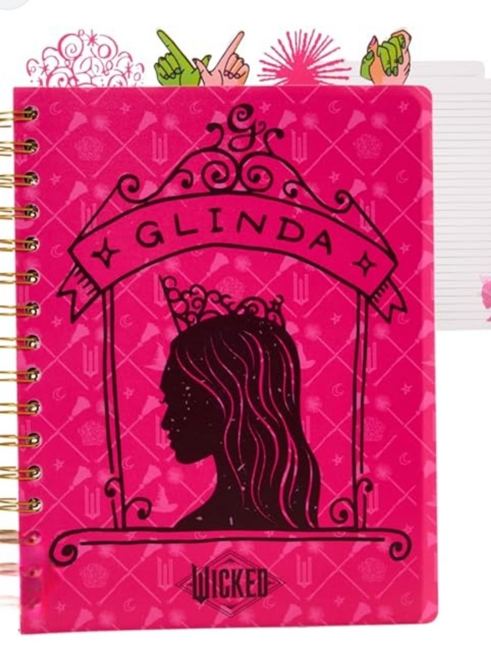 Wicked All Access GLINDA Tabbed Journal w/Stickers & Dividers